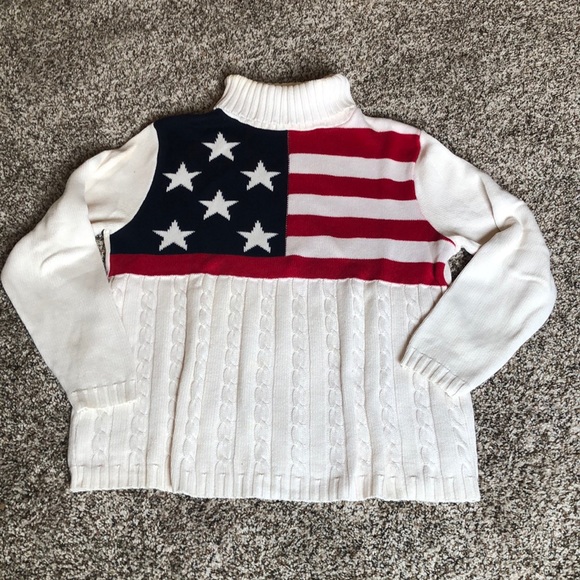 Women’s patriotic turtleneck sweater - Picture 1 of 5